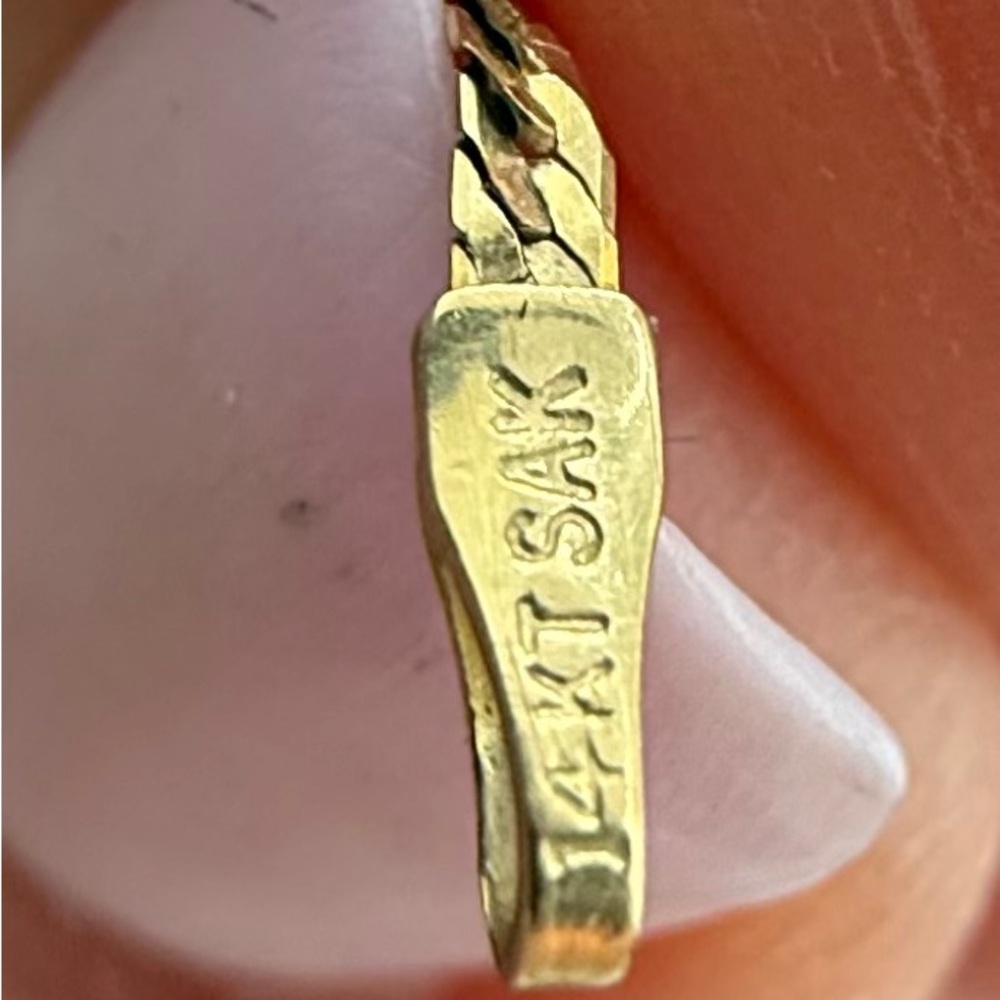 🌟14K yellow gold herringbone bracelet🌟7 inches🌟 - Picture 7 of 8